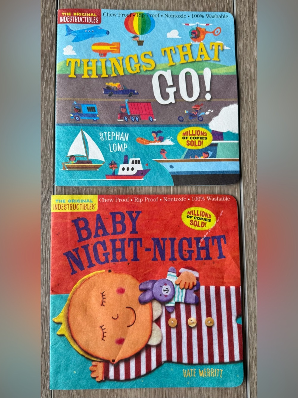 Indestructibles Baby Book Bundle Things That Go & Baby Night Night